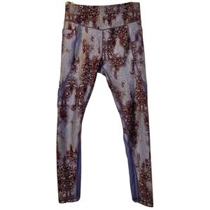 CALIA By Carrie Underwood Pants Size M Medium Plum Purple Blue Mesh Hem Legging